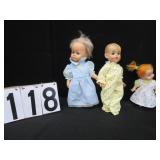 3 Vintage Ideal dolls