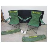 Pair of John Deere folding chairs