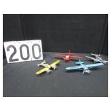 4 model airplanes
