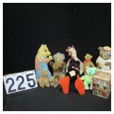 Group of stuffed figures