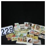 Quantity of vintage bear related post cards