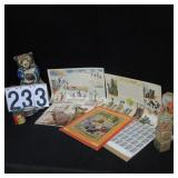 Group of vintage bear related books, etc.