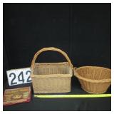 2 wicker baskets & "Little Basket Worker"