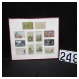 Framed collection of Teddy Bear post cards