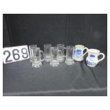 Glass mugs & pottery