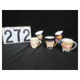 5 bone china Tobey mugs