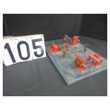 Miniature pulley operated wood working tools