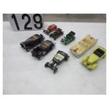 8 plastic car models