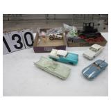 Group of plastic car models