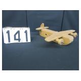 Wooden toy airplane