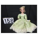 Vintage flapper bed doll