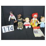 5 collectible dolls