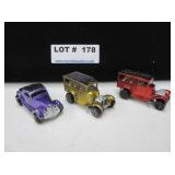 3 Hot Wheels Red Line matchboxes