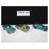 3 Hot Wheels Red Line matchboxes