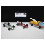 3 Hot Wheels Red Line matchboxes