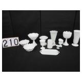 Large quantity milk glass