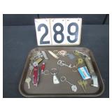 Keys, jackknives, etc.