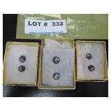 3 pair of sterling earrings