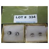 2 pair of sterling earrings