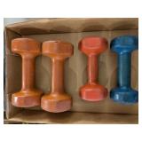 2 Pair 6 & 10 lb Dumbbells