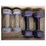 2 Pair 5 & 7 lb Dumbbells