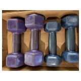 2 Pair 5 & 9 lb Dumbbells