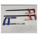 3 Bar Clamps approx 12' and 24' sizes