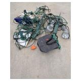 Assorted Electrical Cords & Outdoor Lights