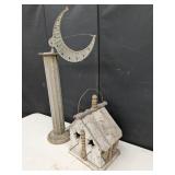 Ornate Birdhouse & Garden Sundial