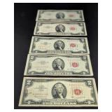 5-1963 Red Seal 2 Dollar Notes