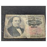 1863- 25 Cent US Currency