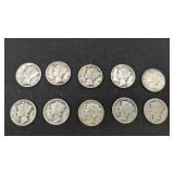 10 Mercury Dimes