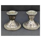 Pair Sterling Weight Candle Stick Holders