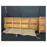 5' Wooden Toboggan w/ Vinyl Pad