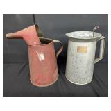 Penn Yan Galvinized  & Painted Gallon Oil Cans
