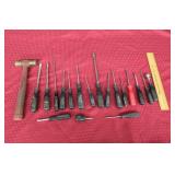 Snap On Brass Hammer & Screwdrivers