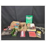 Assorted  Hand Tools, Stapler, Hole Saws, Brackets