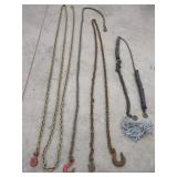 3 Tow Chains, approximately 12', 15', and 18'