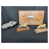 Brockway Sign, Figures and Jaguar Collectible