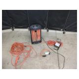 Electric Heater, Extension Cords, Work Light