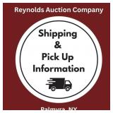 Shipping & Pick Up Information