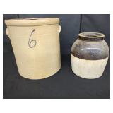 6 Gallon Crock and 2 Gallon Jug
