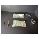 Tiffany Necklace, Pocket Watch, Israel Paper Money
