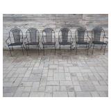 6 Metal Patio Chairs