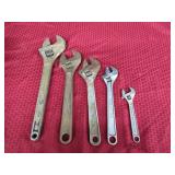 Assorted Adjustable Wrenches