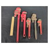 Five Pipe Wrenches
