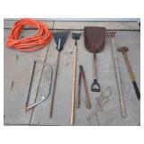 7 Miscellaneous Garden Hand Tools & Hose