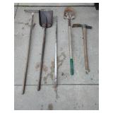 4 Garden Hand Tools & Digging Bar