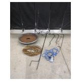 Fire Pit, Shepard Hooks, Plant Stand, Rope,etc