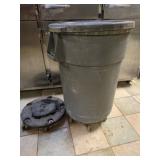 Commercial Trash Can with Dolly Base